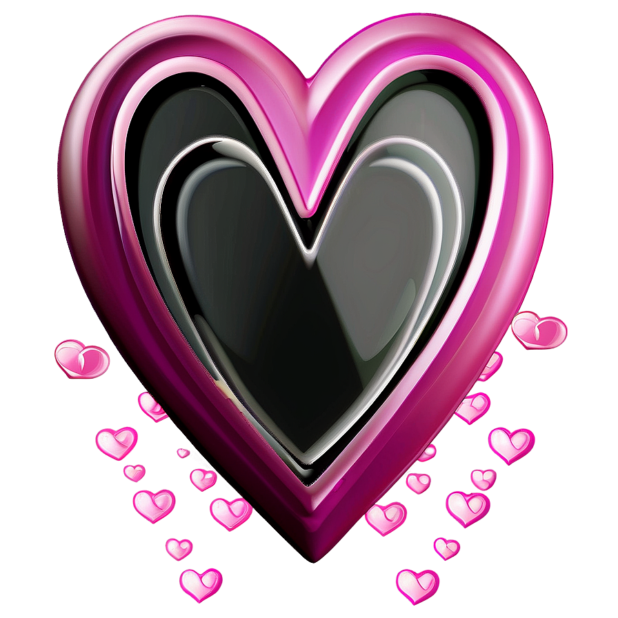 Pink Valentine Heart Illustration Png Pxb22