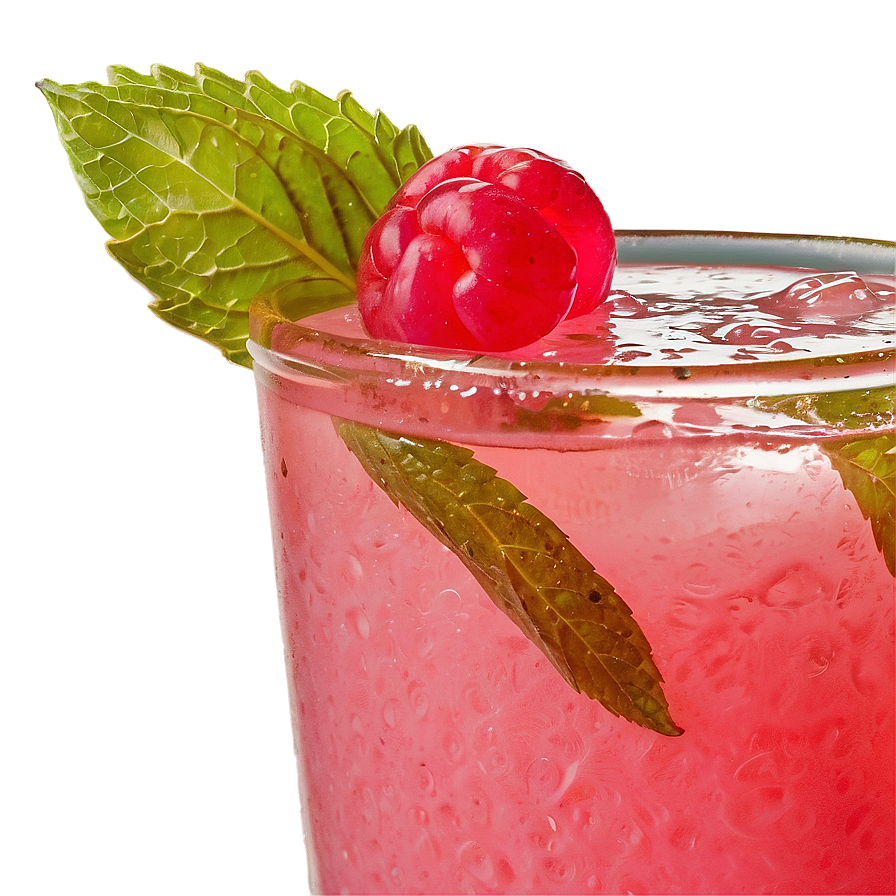 Pink Whitney With Mint Garnish Png Wts