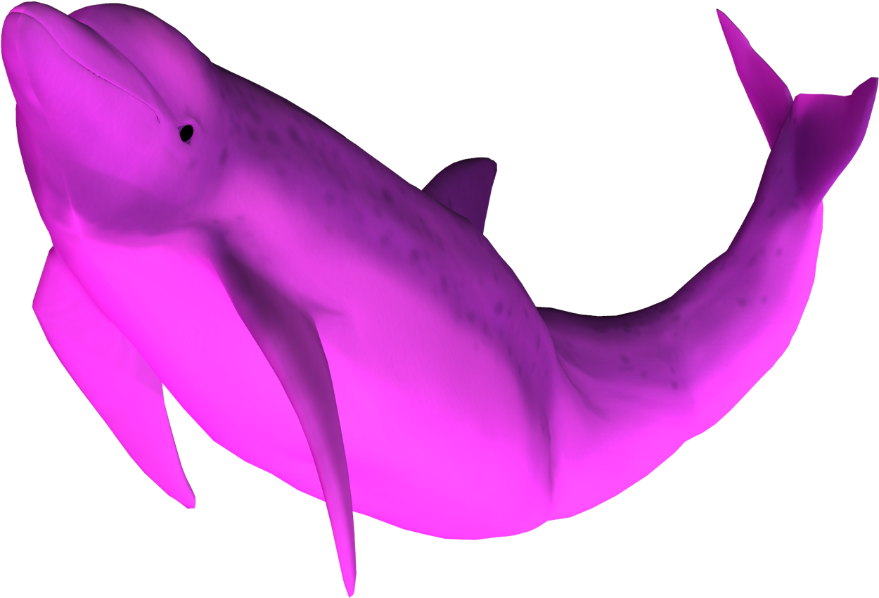 Pink3 D Whale Model