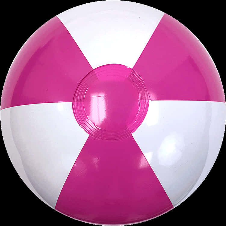 16-inch Hot Pink & White Beach Balls - Pink And White Beach Balls, HD Png Download PNG with transparent background