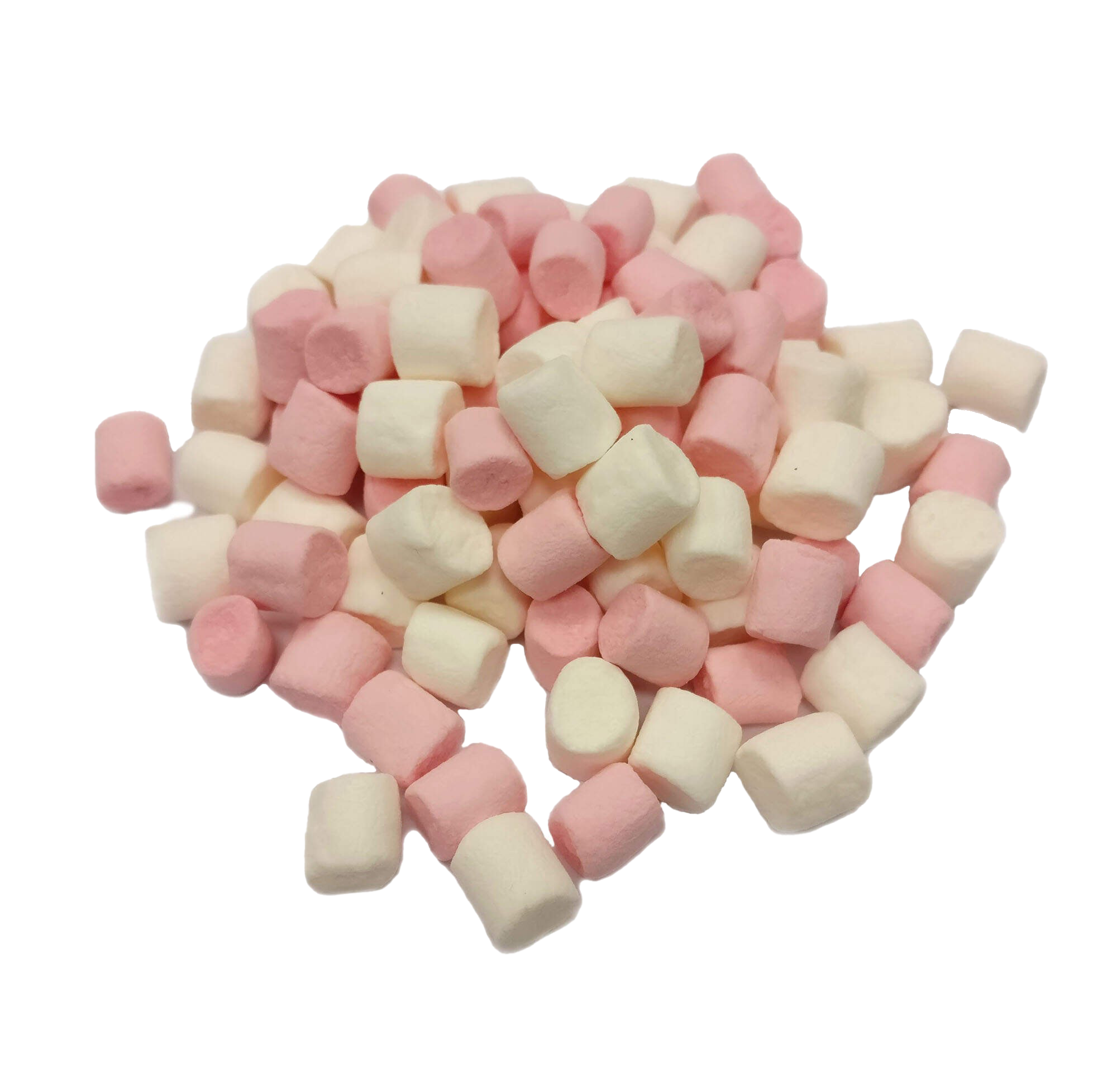 Pinkand White Mini Marshmallows PNG with transparent background