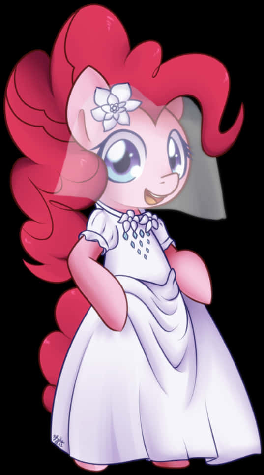 Pinkie Pie Elegant Dress Vector