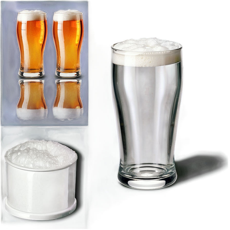 Pint Glass With Foam Top Png Enw