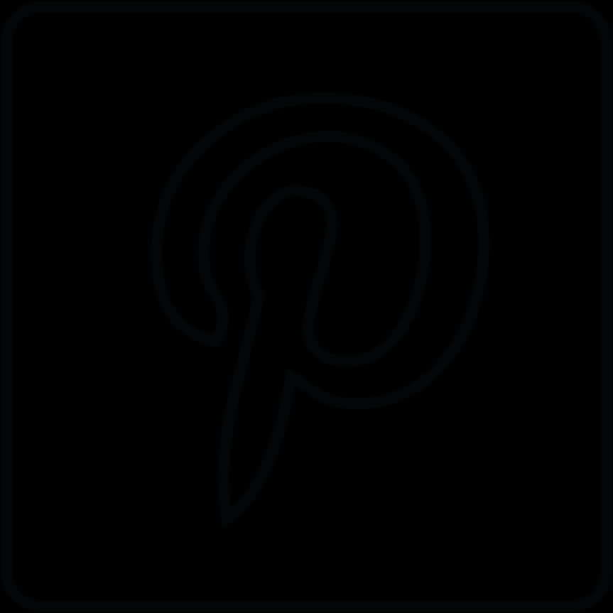 Pinterest Logo Black Background