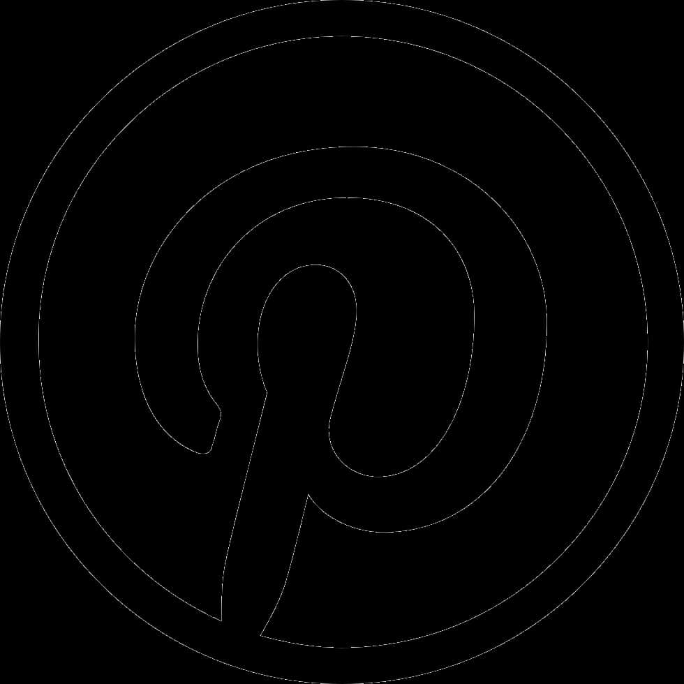 Pinterest Logo Blackand White