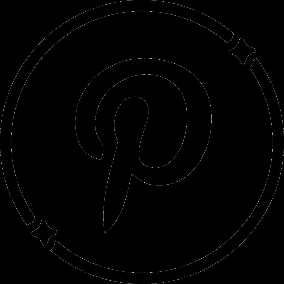 Pinterest Logo Outline