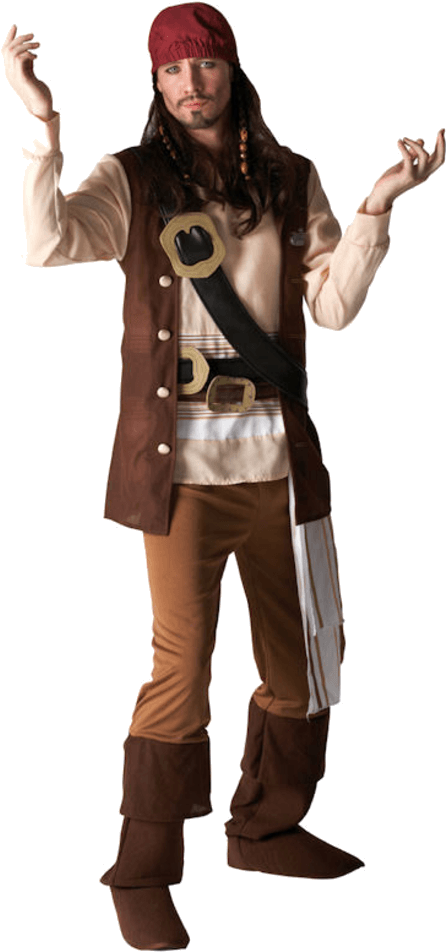 Pirate Costume Pose PNG with transparent background