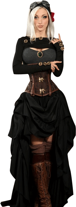 Skinny Steampunk Button Shrug - Steampunk Clothing, HD Png Download PNG with transparent background