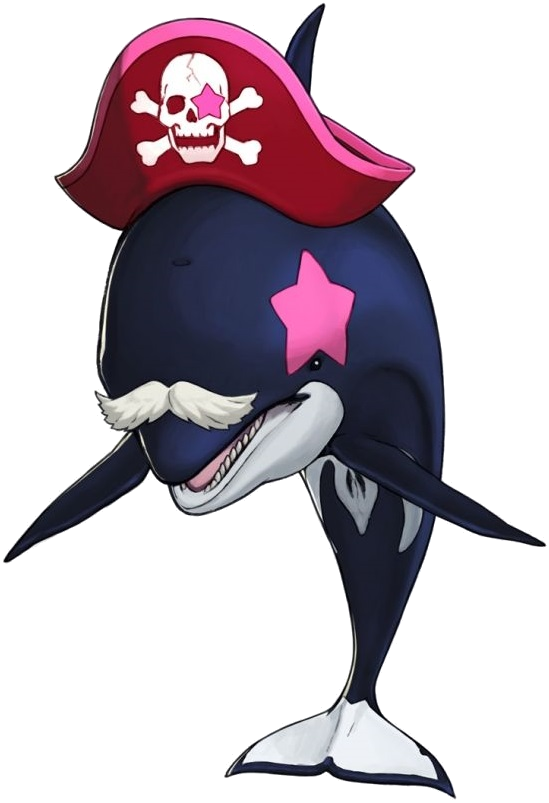 Pirate Orca Cartoon Character