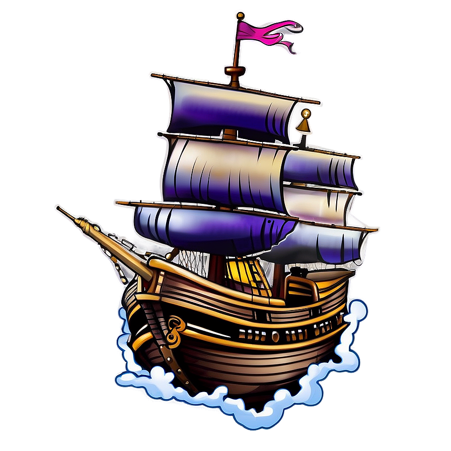 Pirate Ship Tattoo Png 05042024