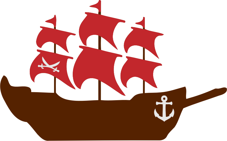 Pirate Ship - Pirate Ship Red Clip Art, HD Png Download PNG with transparent background