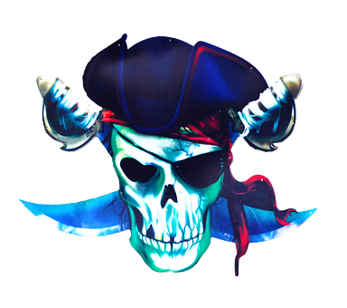 Pirate Skullwith Hatand Sunglasses