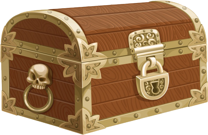 Pirate Treasure Chest Illustration
