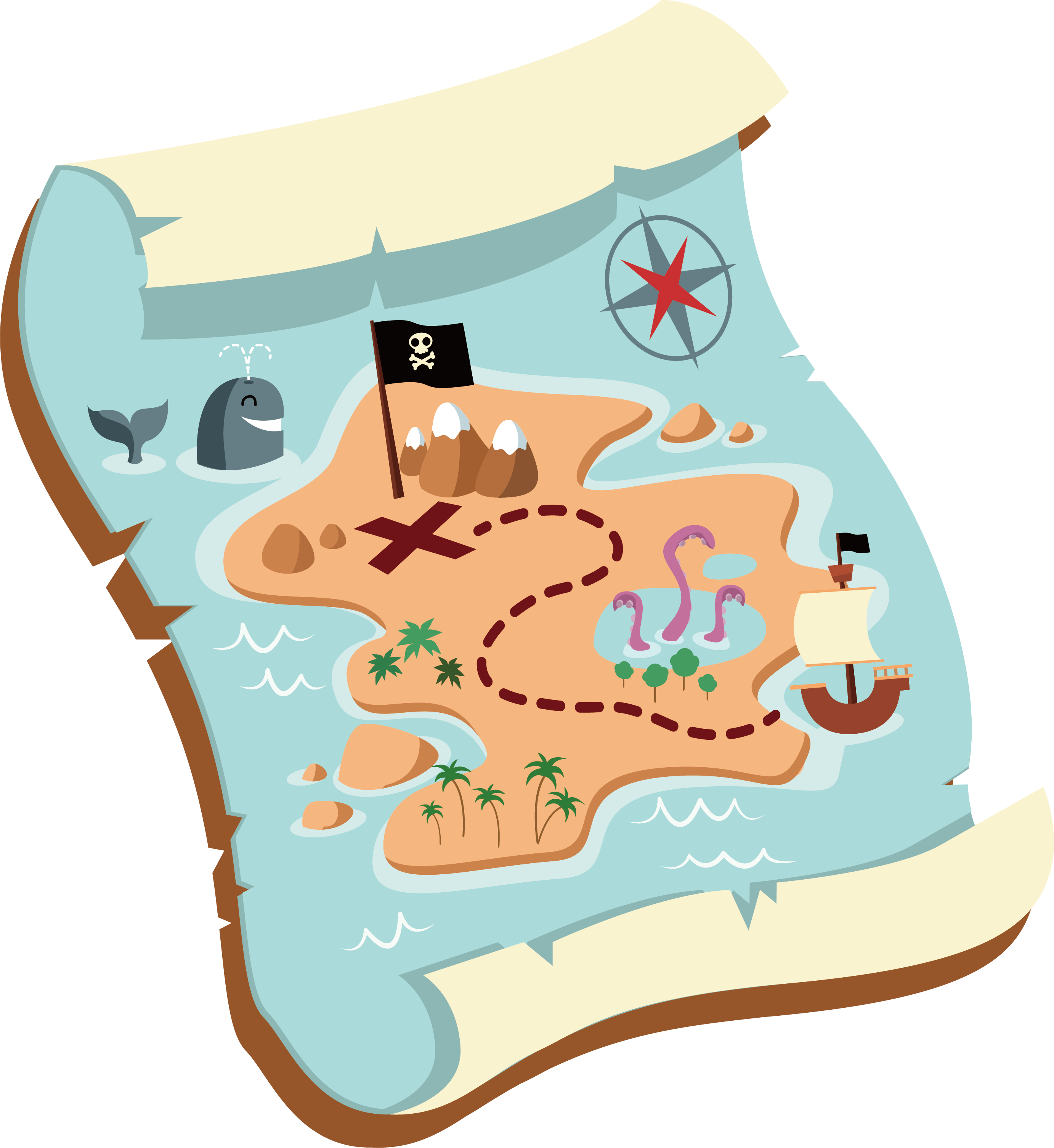 Clip Art Clip Art Treasure Map - Clip Art Treasure Map, HD Png Download PNG with transparent background