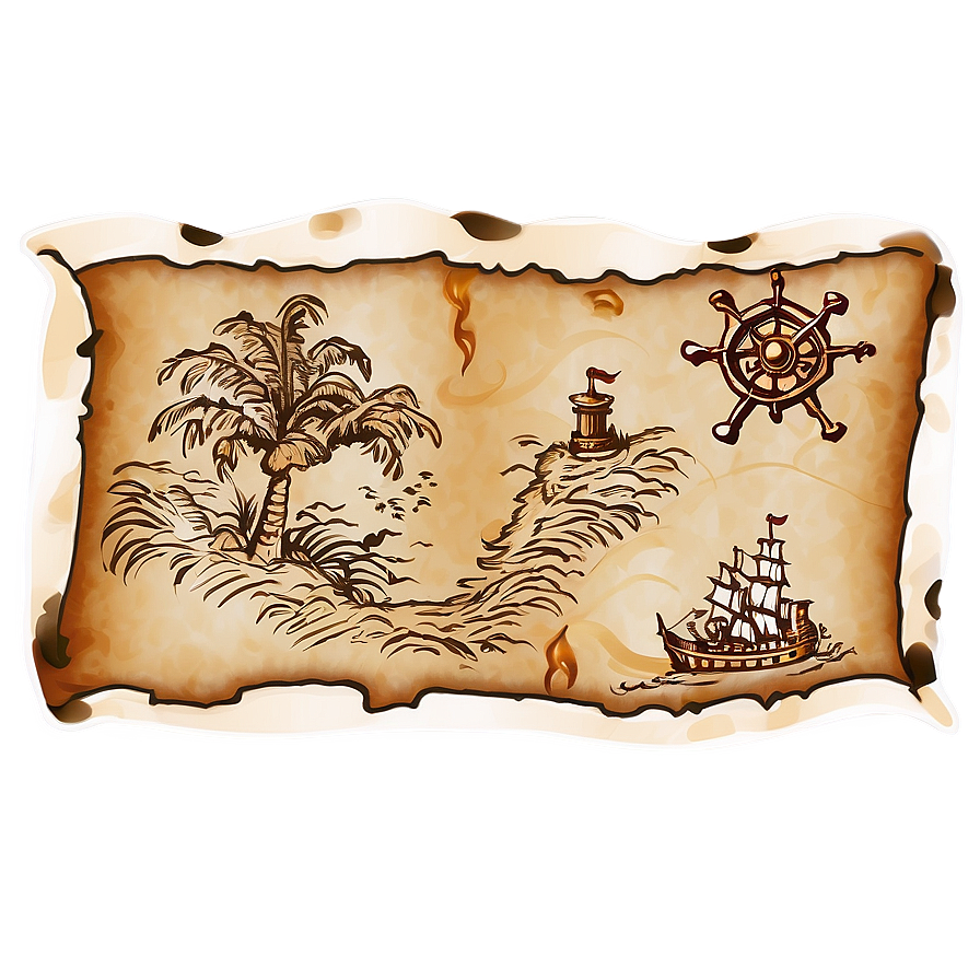 Pirate Treasure Map PNG 05212024 PNG with transparent background
