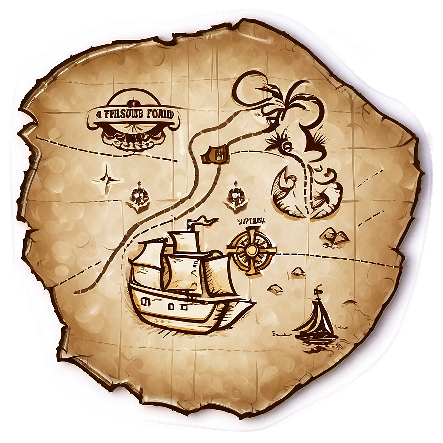 Pirate Treasure Map PNG 06112024 PNG with transparent background