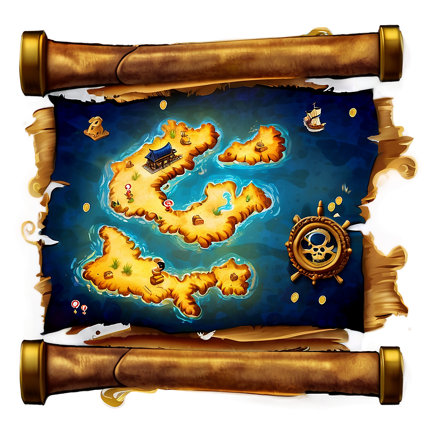 Pirate Treasure Map PNG 06112024 PNG with transparent background