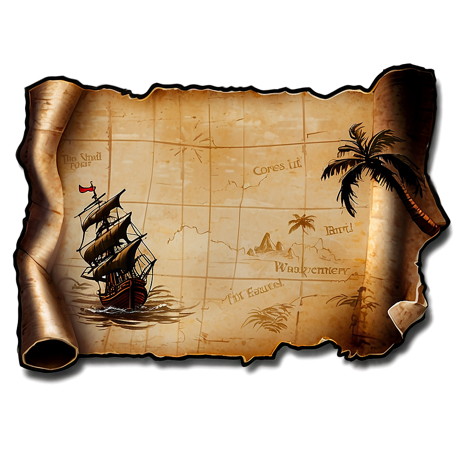 Pirate Treasure Map PNG lcm PNG with transparent background