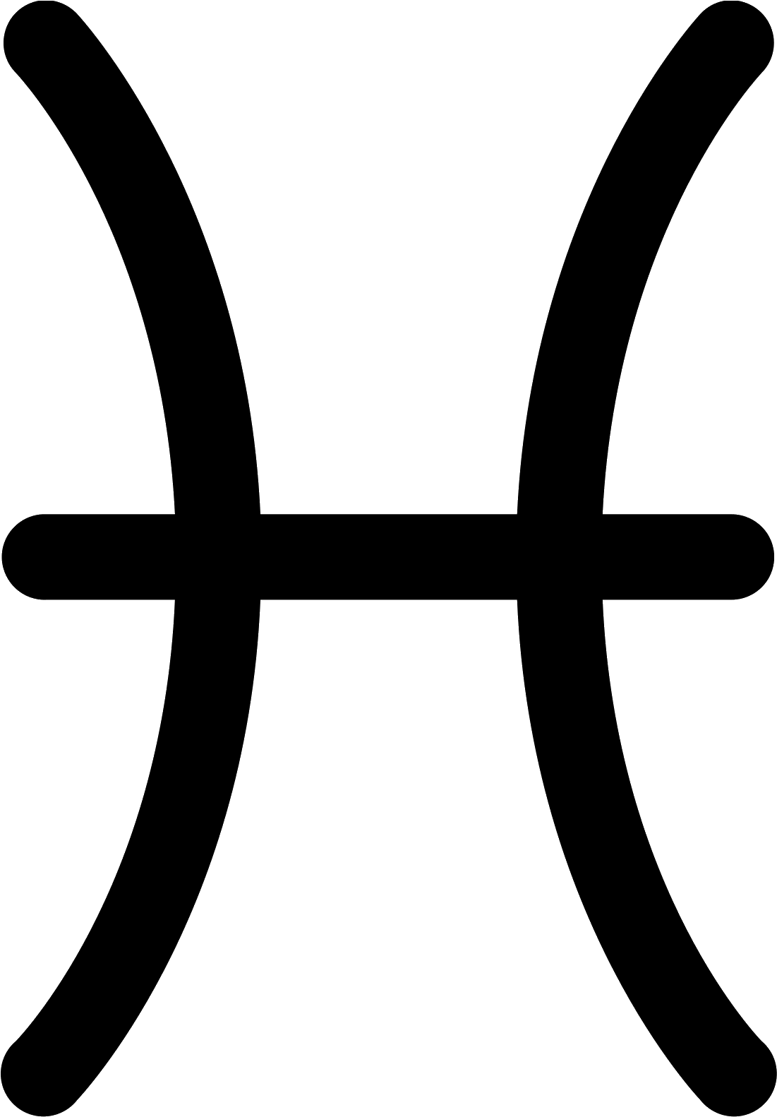 Pisces Zodiac Symbol PNG with transparent background