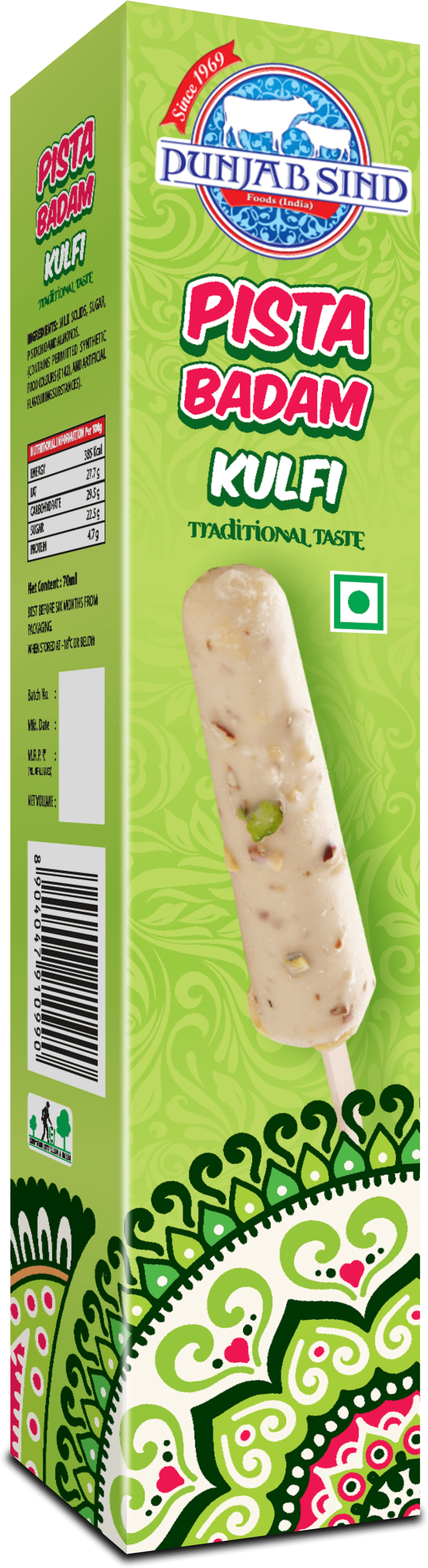 Pista Badam Kulfi Packaging