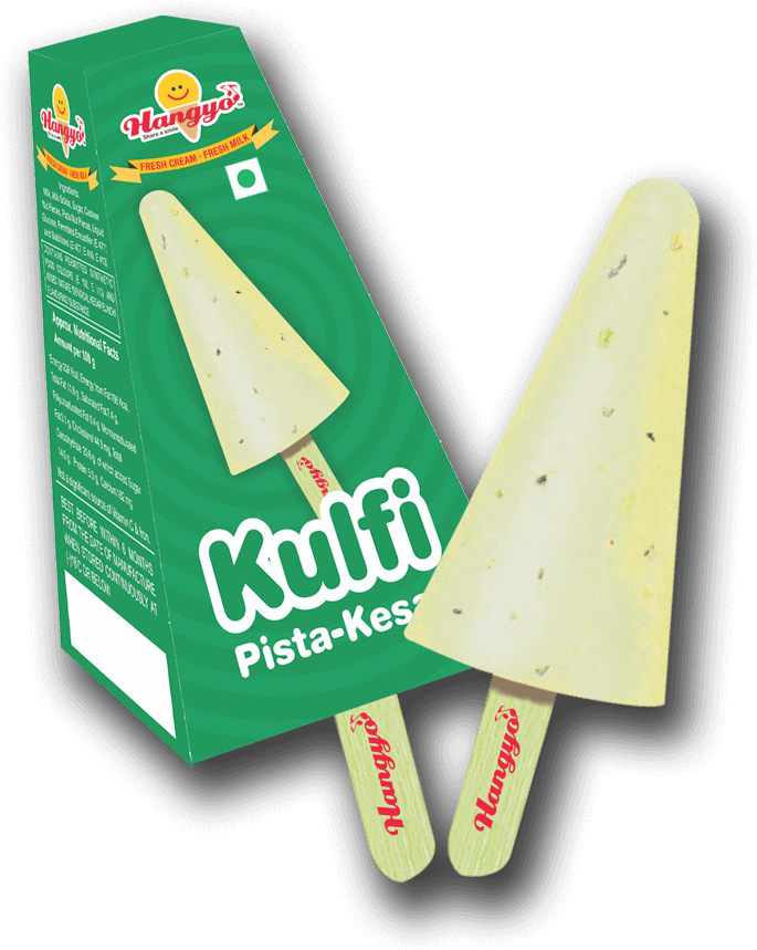 Pista Kesar Kulfi Packagingand Product