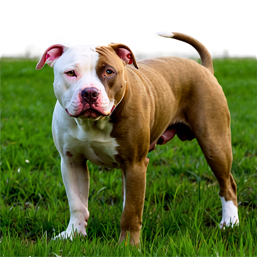 Pitbull In Field Png Pkq