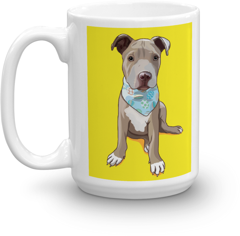 Pitbull Puppy Mug 'colors - Mug, HD Png Download PNG with transparent background
