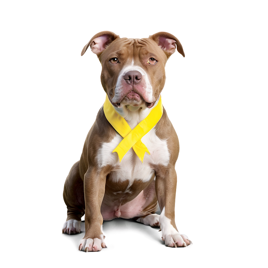 Pitbull With Ribbon Png 05212024