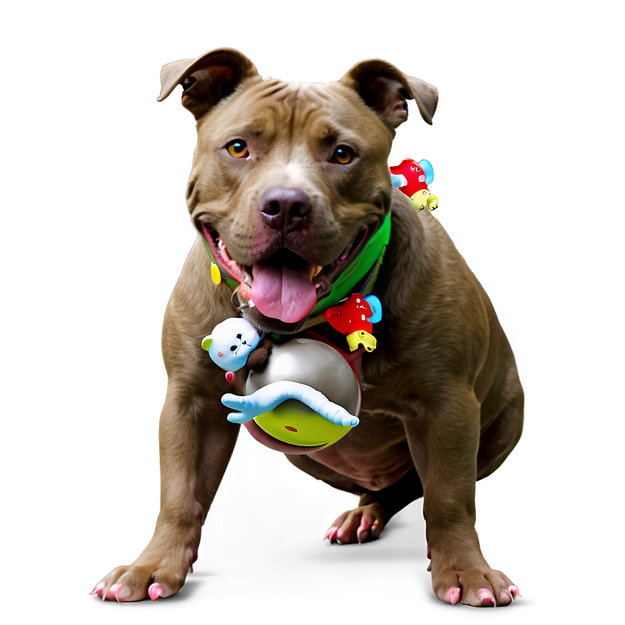 Pitbull With Toy Png 65