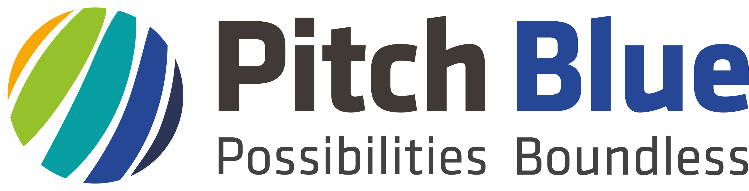 Pitch Blue Logo Possibilities Boundless PNG with transparent background