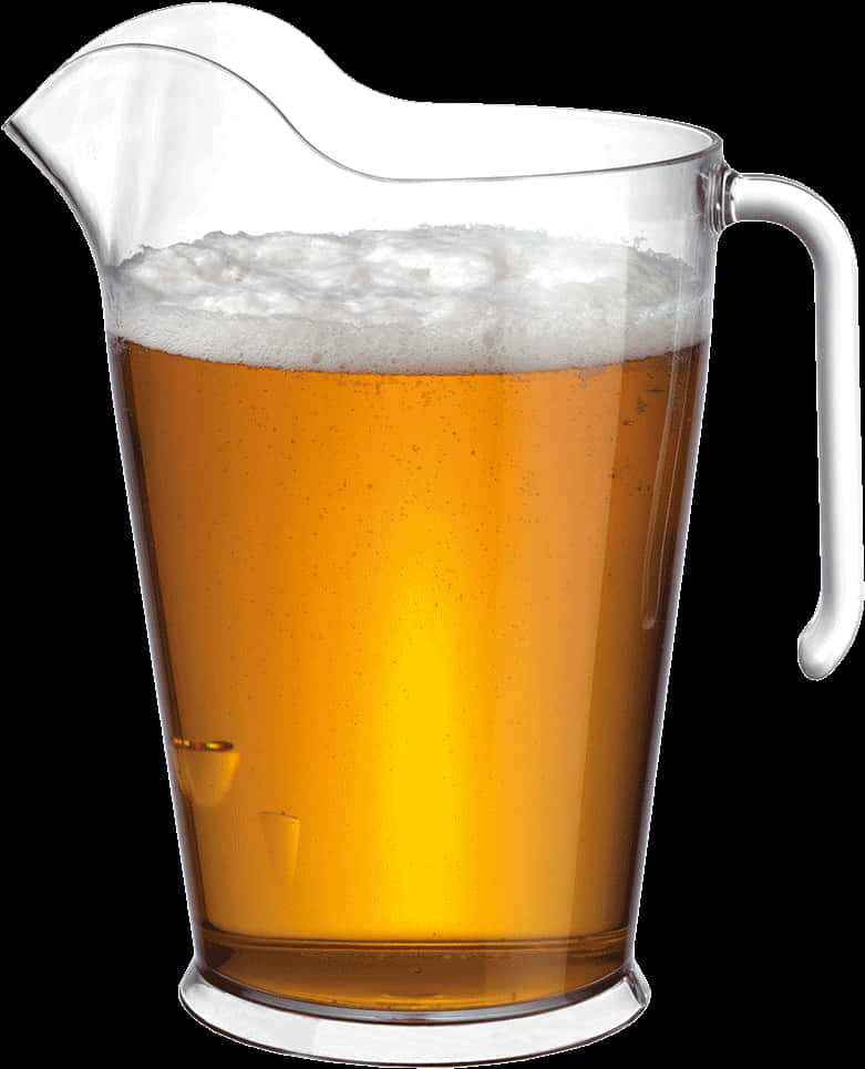 Pitcherof Beer Foamy Head PNG with transparent background