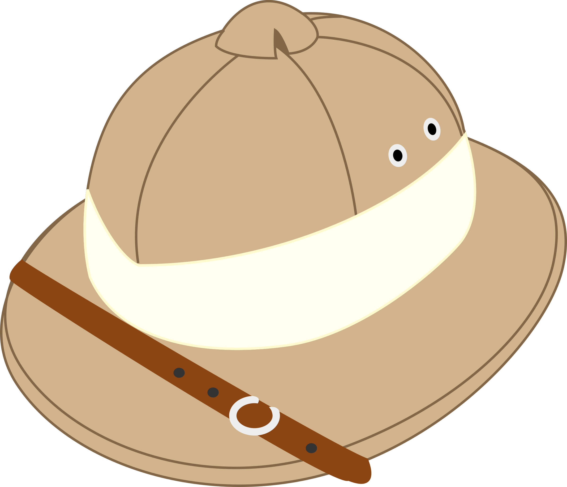 Pith Helmet Cartoon Exploration Hat PNG with transparent background