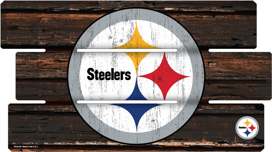 Pittsburgh Steelers Logo Wooden Background