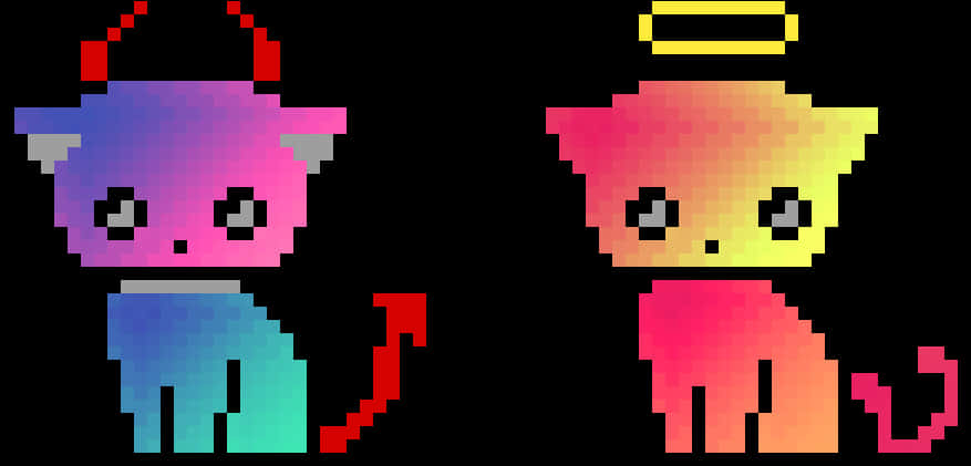 Pixel Angeland Devil Cats