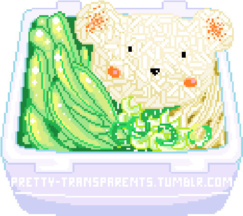 Pixel Art Bento Box With Bear Rice