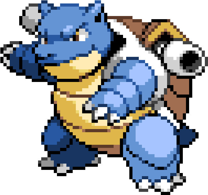 Pixel Art Blastoise Pose