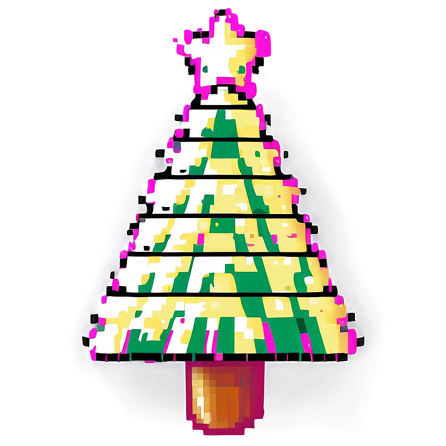 Pixel Art Christmas Tree Png 7