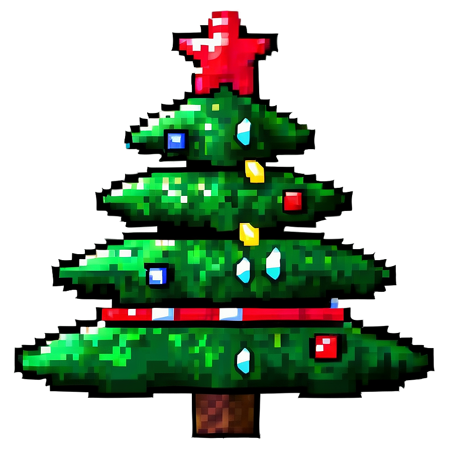 Pixel Art Christmas Tree Png Ych14