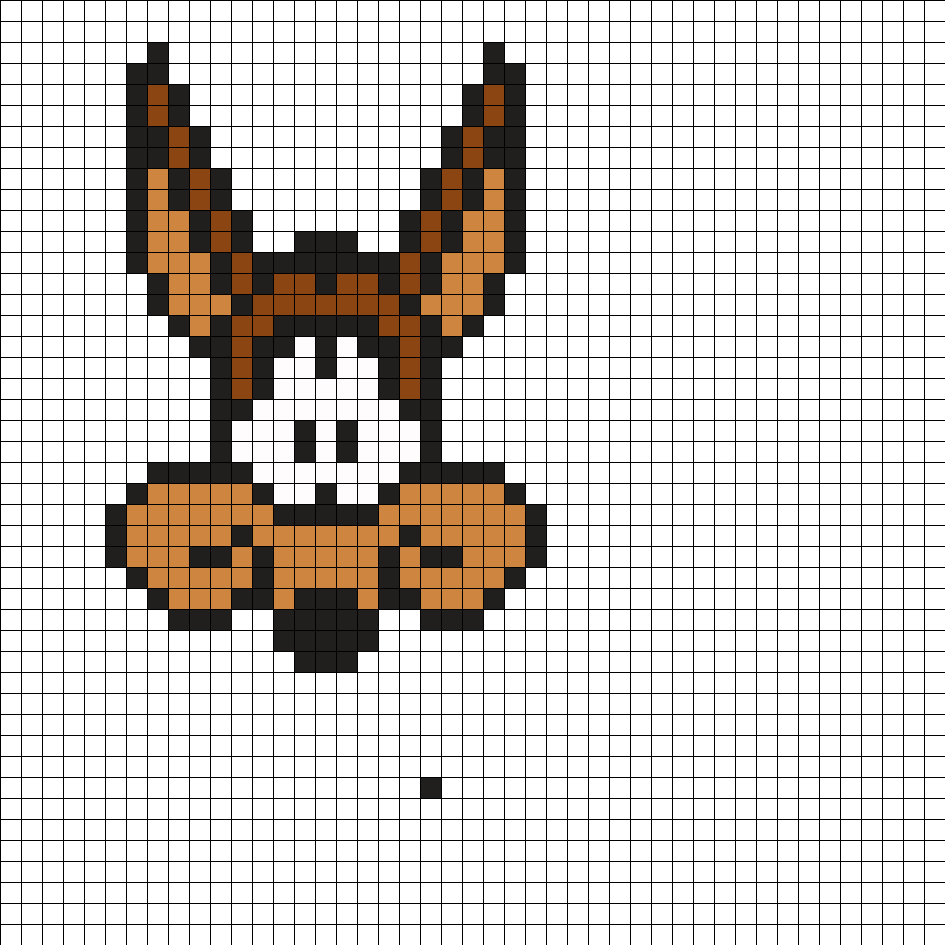 Pixel Art Coyote Face