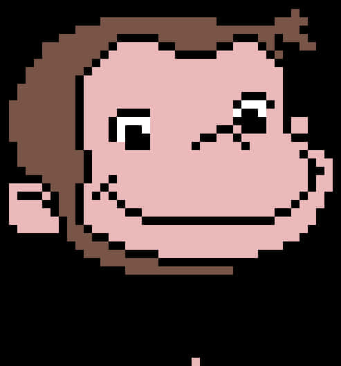 Pixel Art Curious George