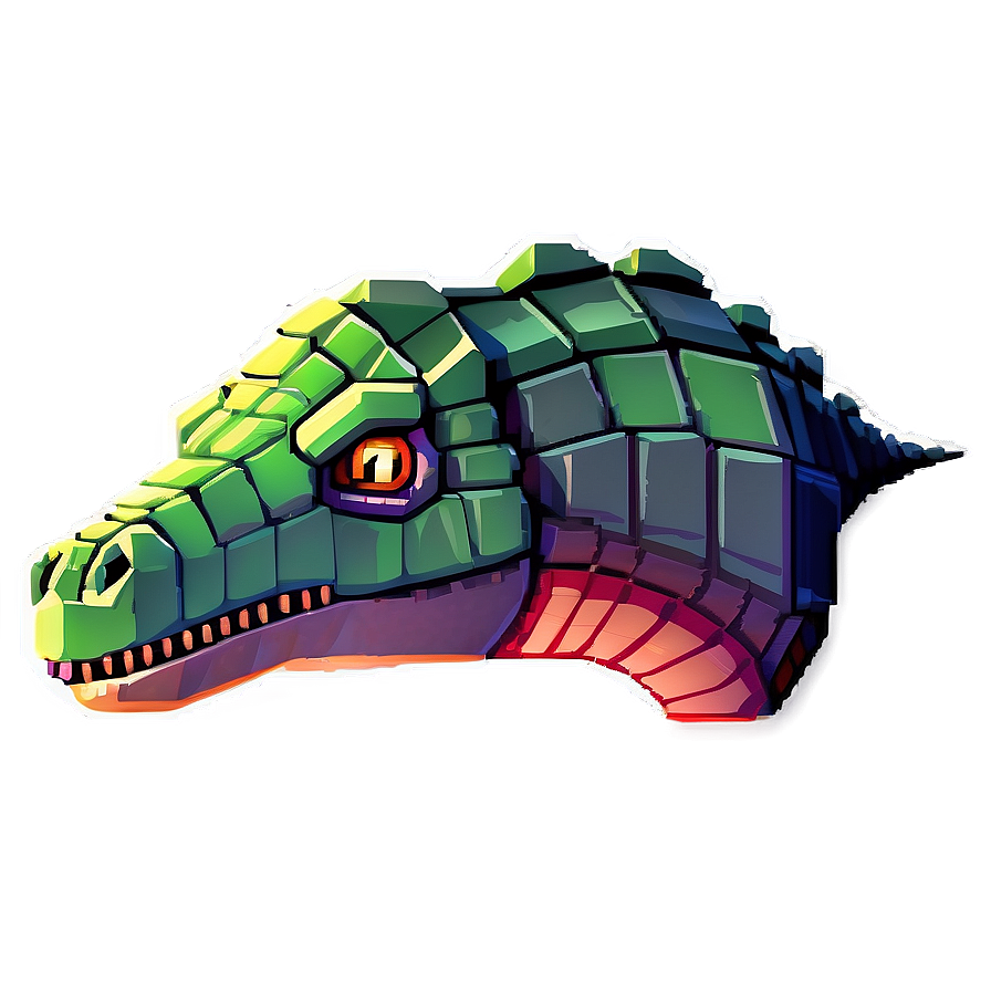 Pixel Art Dinosaur Head Png Upe