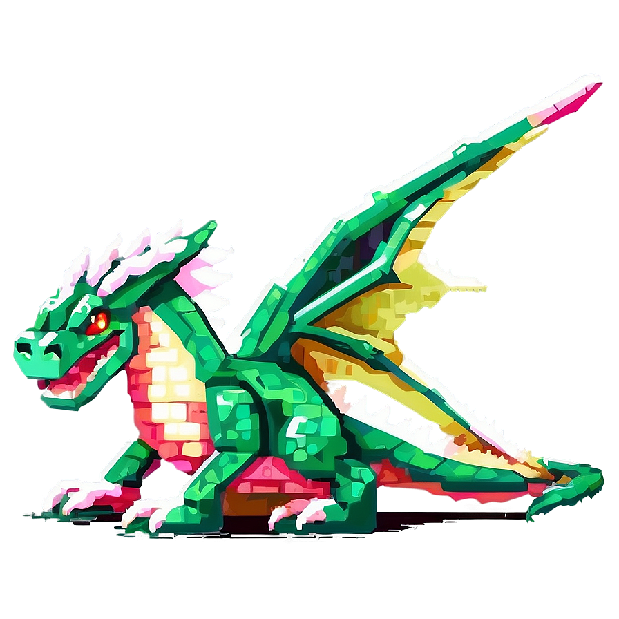 Pixel Art Fantasy Dragon Png Wne