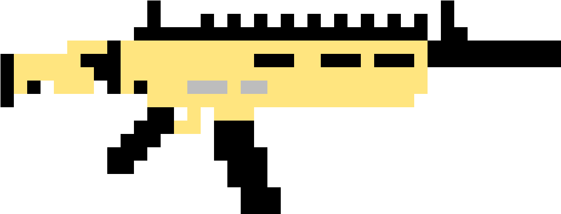 Pixel Art Gun Profile PNG with transparent background