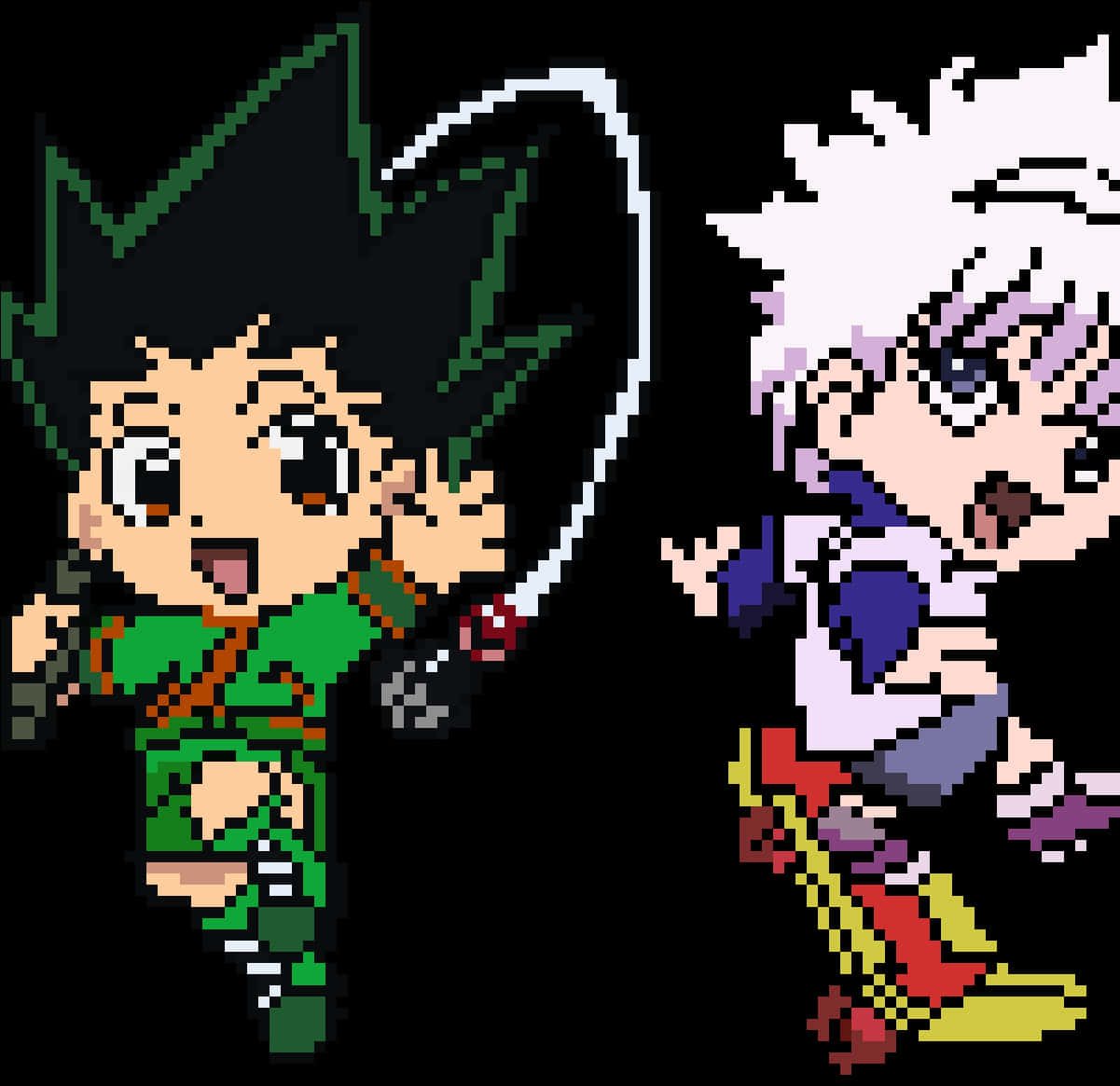 Pixel Art Hunterx Hunter Characters PNG with transparent background