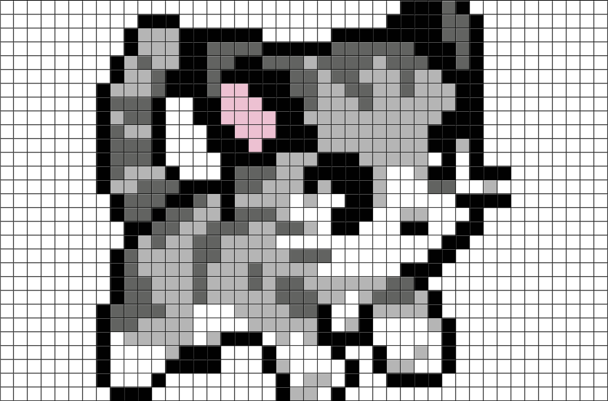 Pixel Art Kittenon Blue Background PNG with transparent background