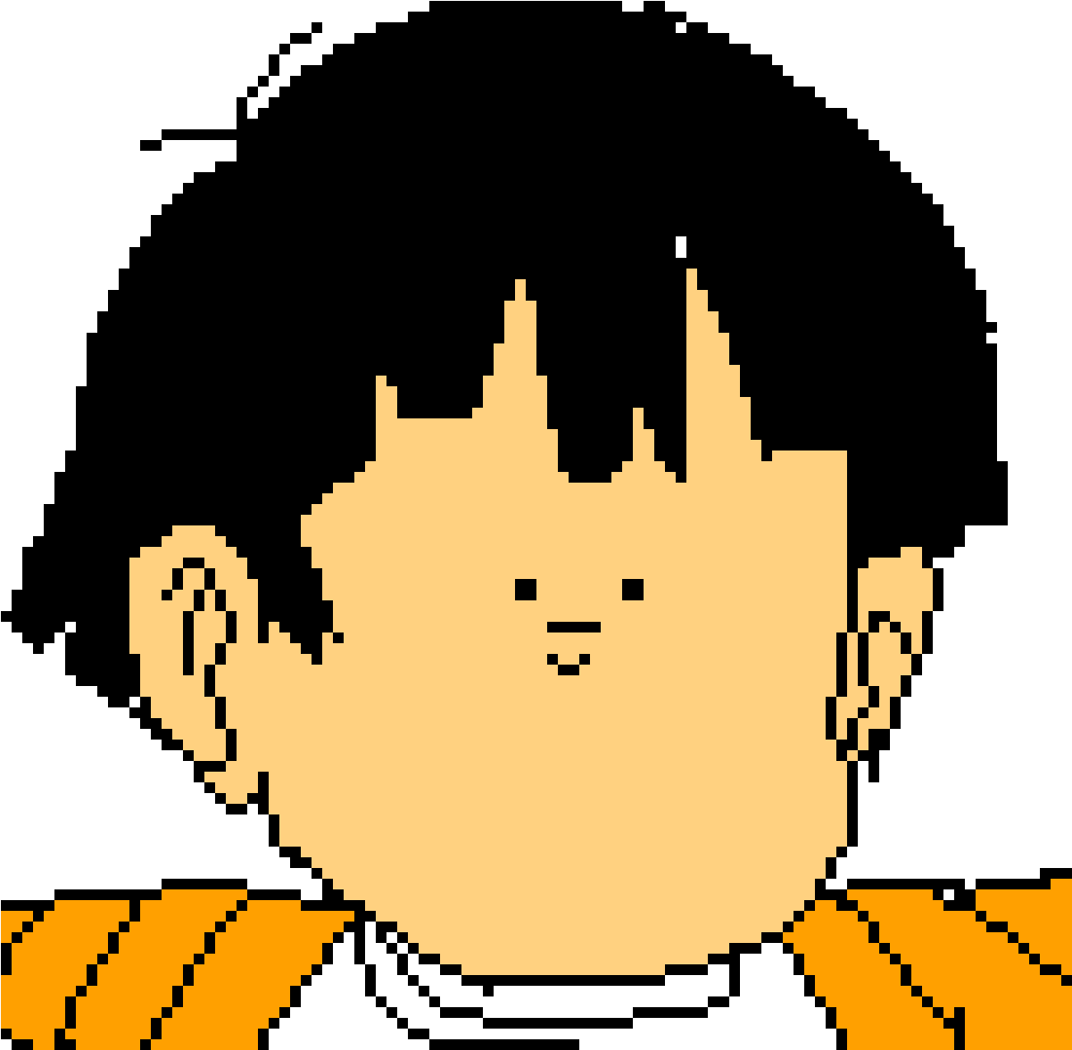 Pixel Art Krillin Portrait