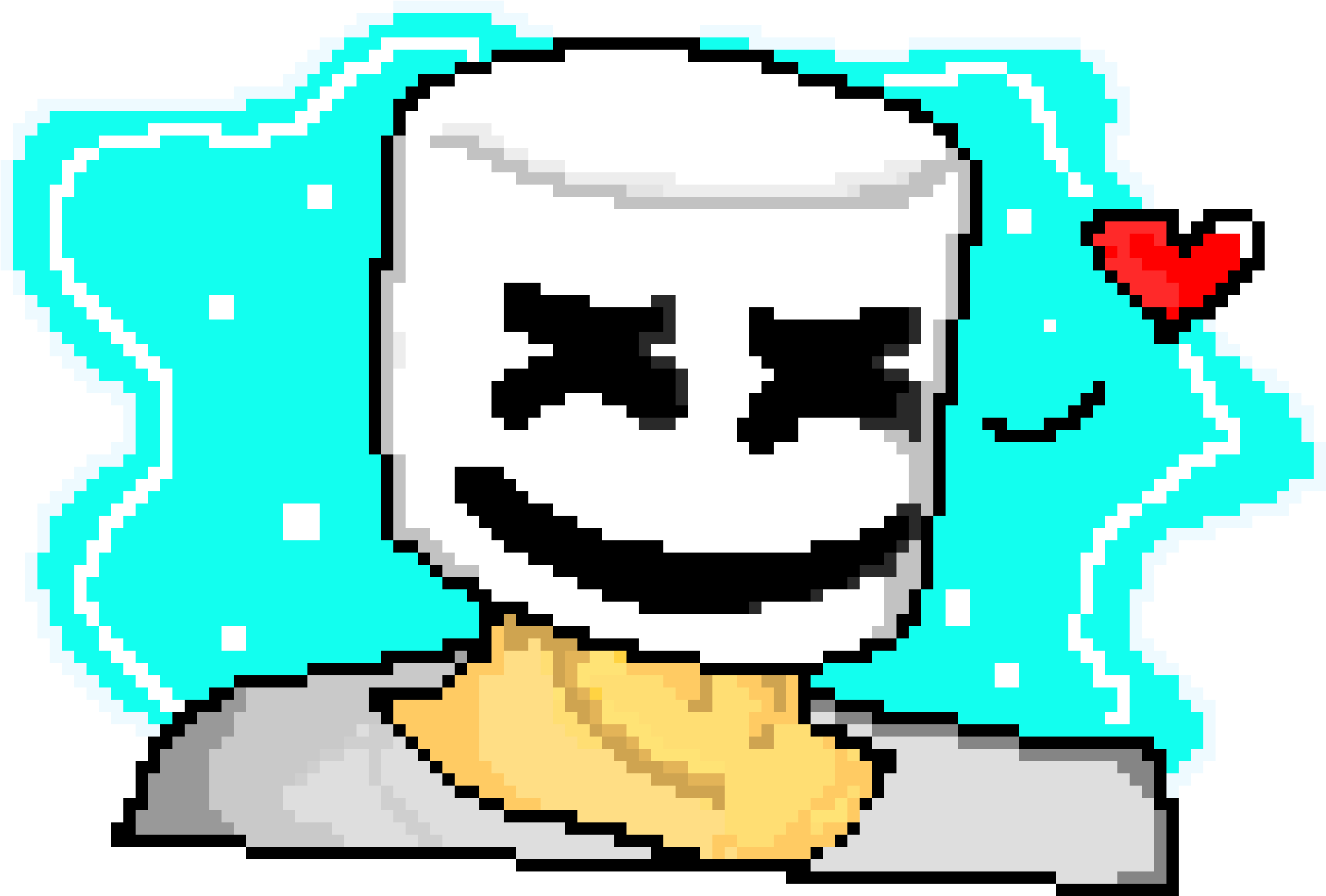 Pixel Art Marshmello Smile