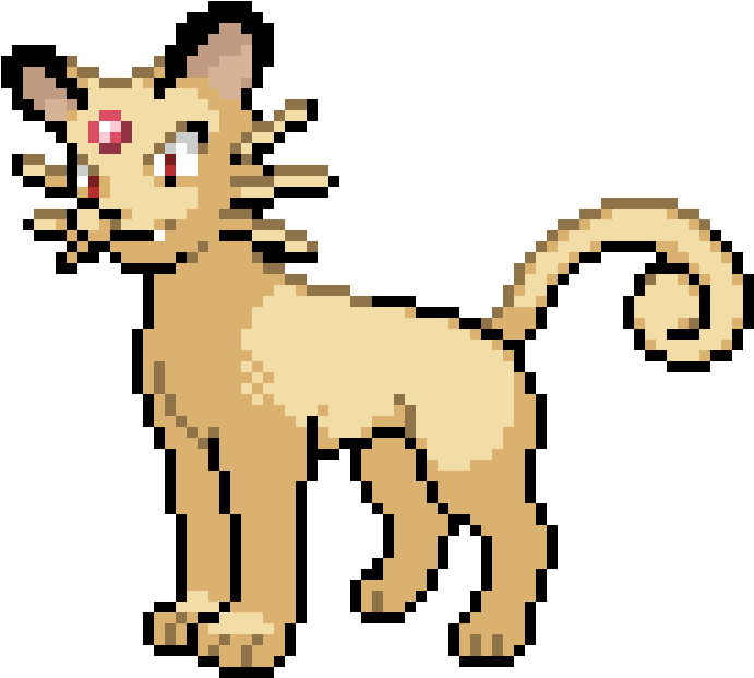 Pixel Art Persian Cat