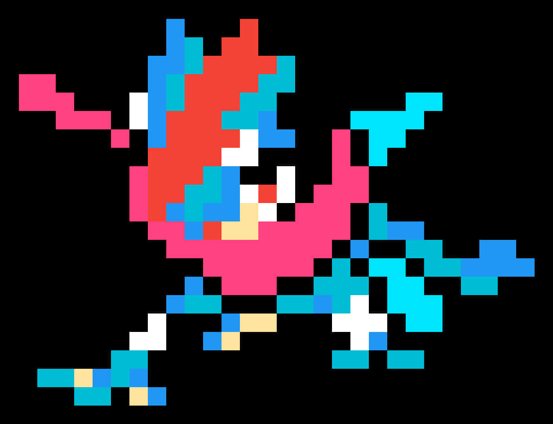 Pixel Art Pokemon Greninja, HD Png Download PNG with transparent background