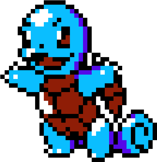 Pixel Art Pokemon Squirtle, HD Png Download PNG with transparent background